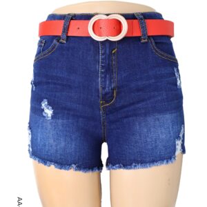 Ladies' Denim Shorts with belt