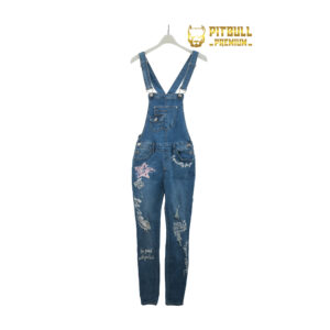 Ladies' Denim Overall Pant with broken